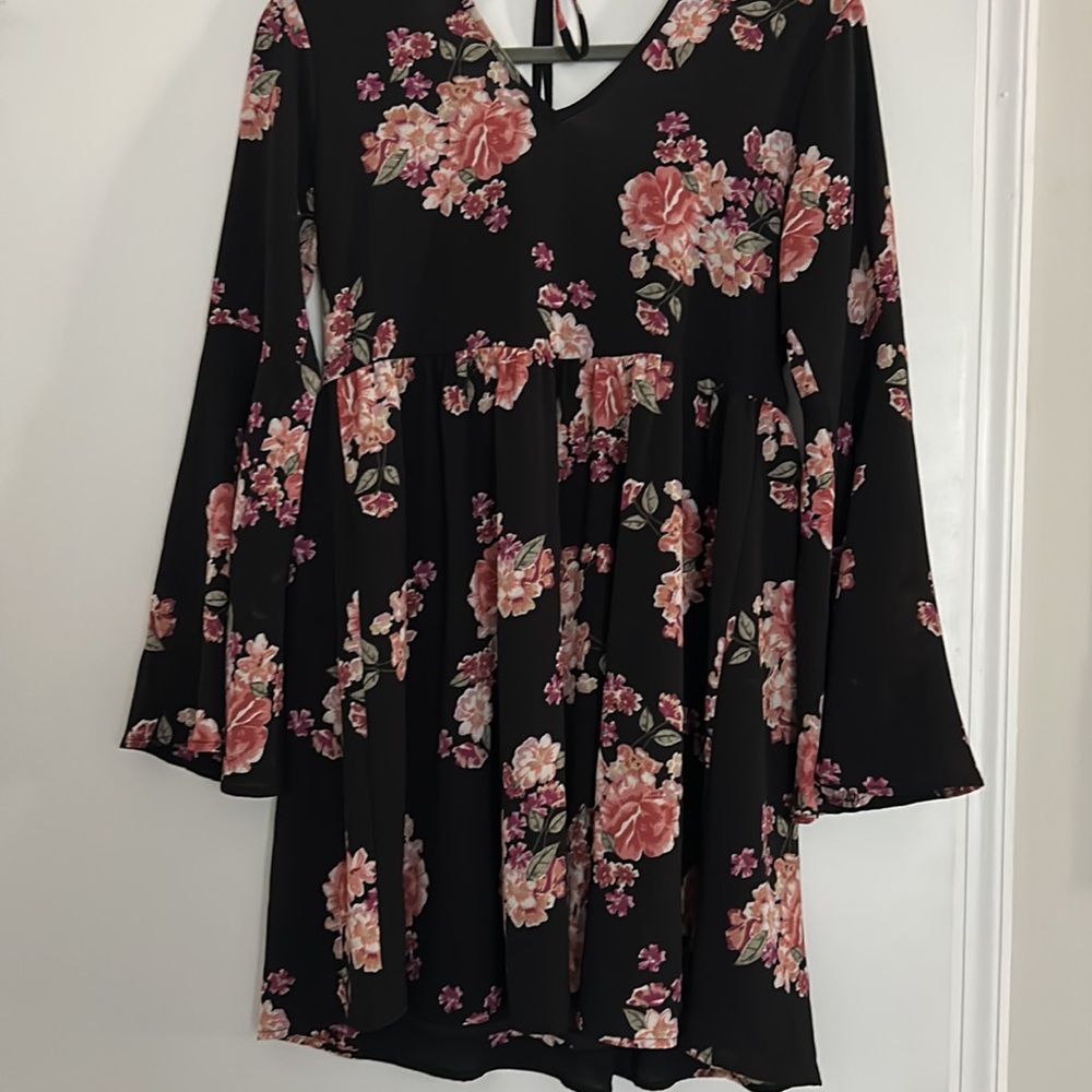 Altar’d State Floral Black Mini Dress - Picture 2 of 6